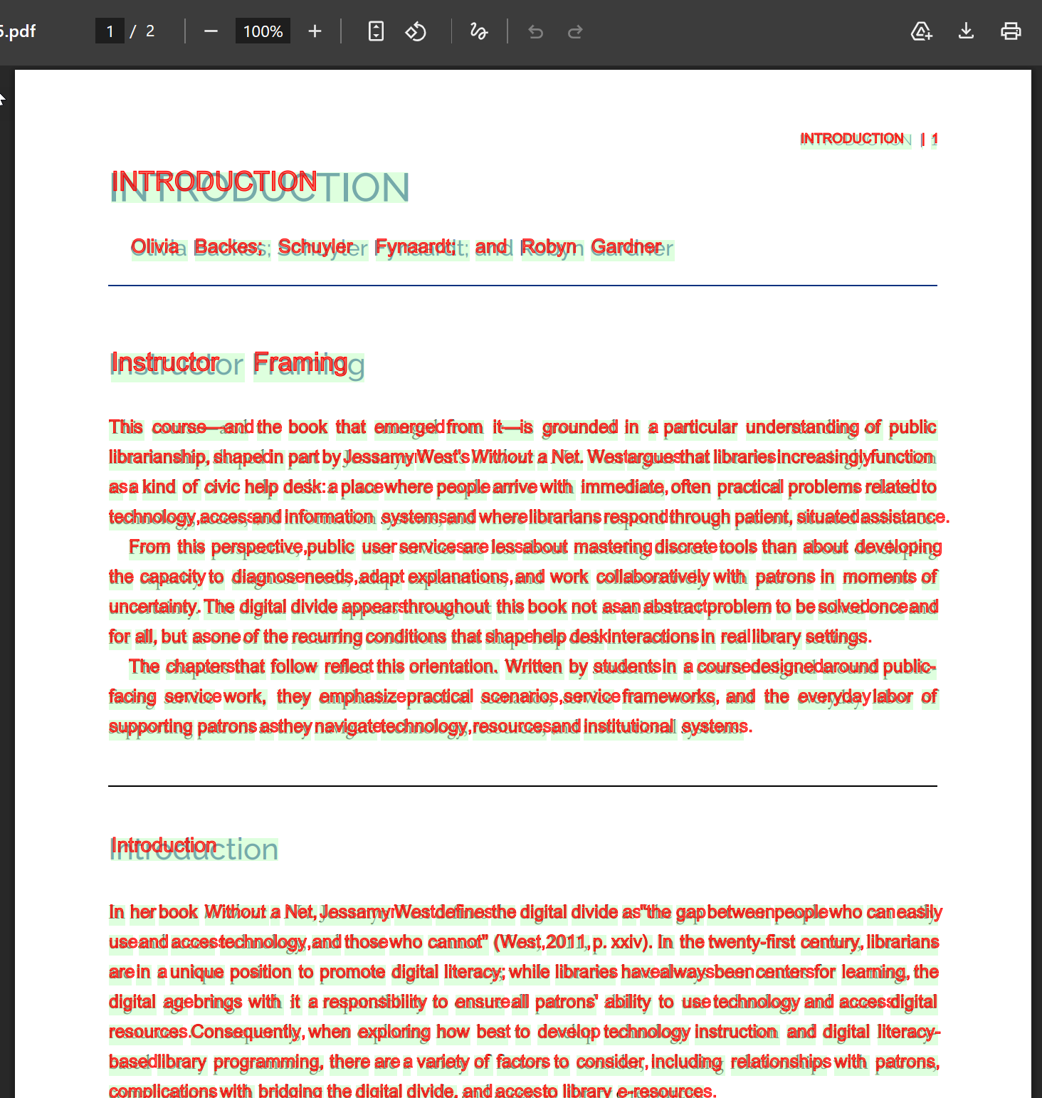 扫描件转为可搜索 PDF 的效果示意