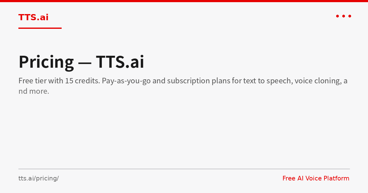TTS.ai 平台官网产品概览图